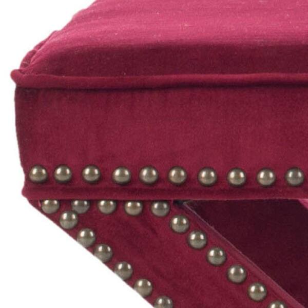 SAFAVIEH Palmer Red Accent Ottoman MCR4589X - The Home Depot