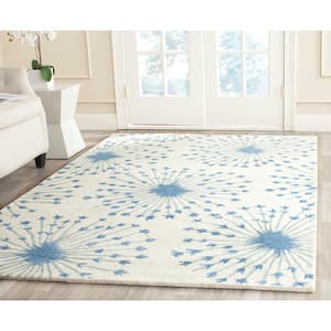 Bella Beige/Blue Doormat 2 ft. x 3 ft. Floral Medallion Area Rug