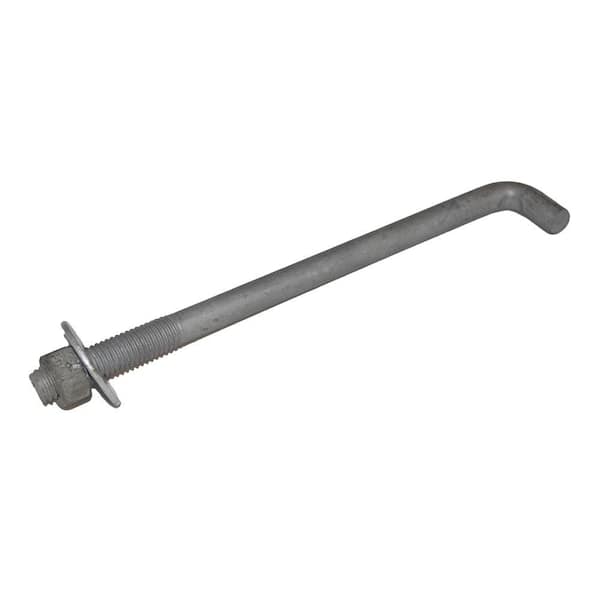Unbranded 12 in. Galvanized Metal Anchor Bolt with Nut and Washer