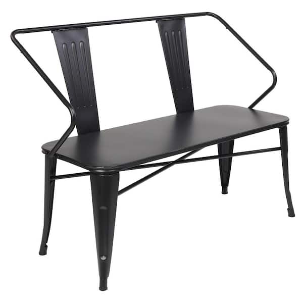 Karl home Industrial Style 45 in. Iron Outdoor Bench