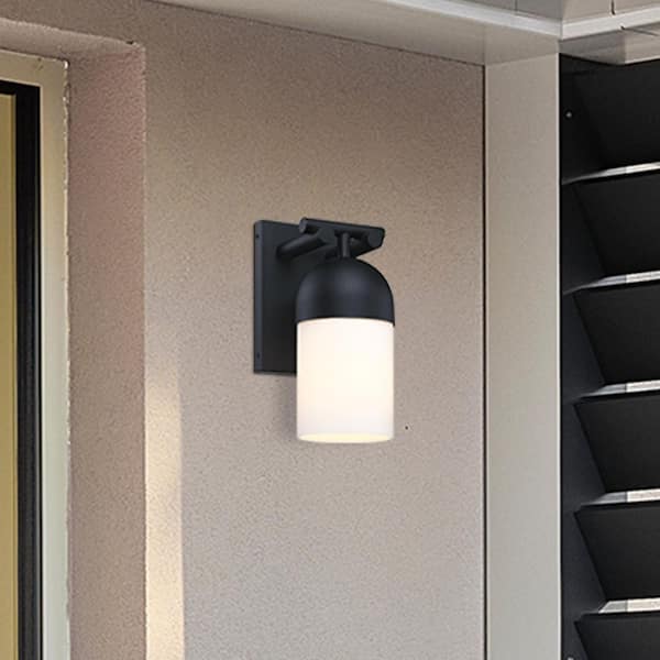 Designers Fountain Ever Spring 14 in. 1-Light Black Outdoor Wall Sconce Lantern Light for Porches