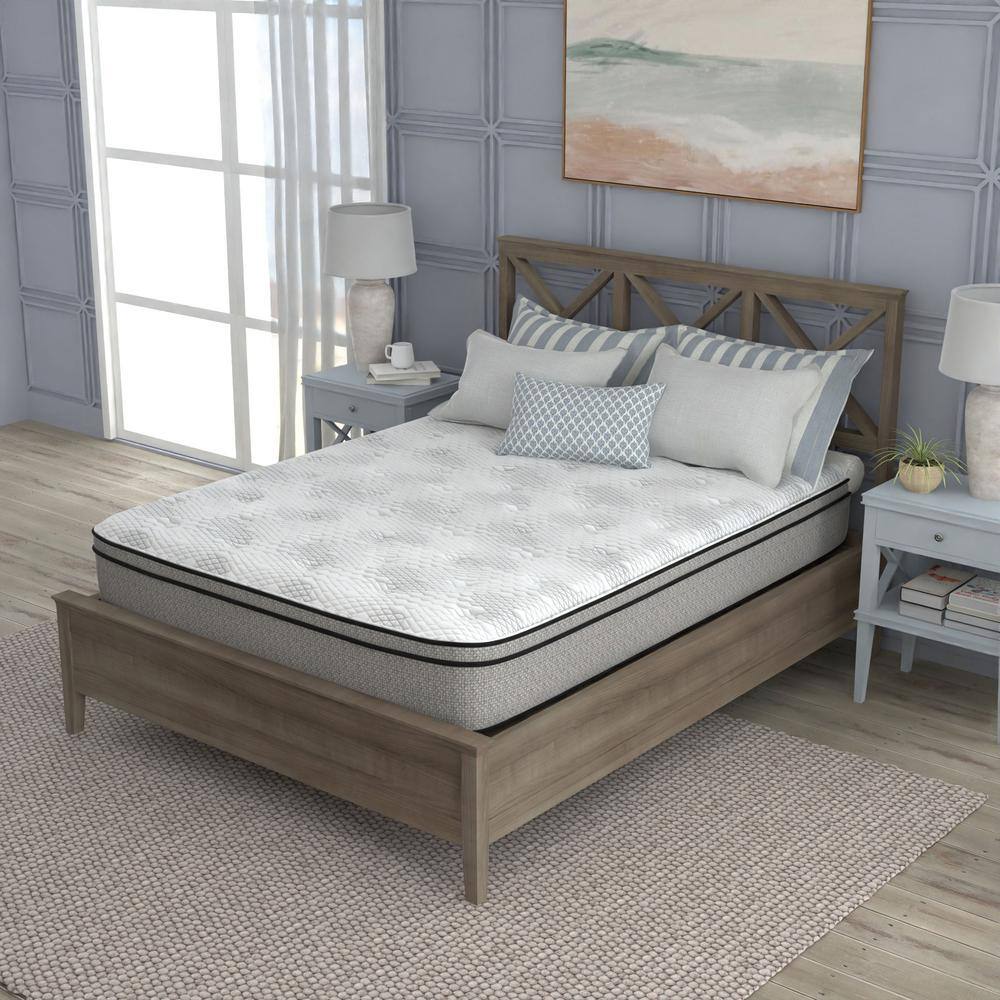 Queen 12-Inch White Hybrid Gel Memory Foam Mattress