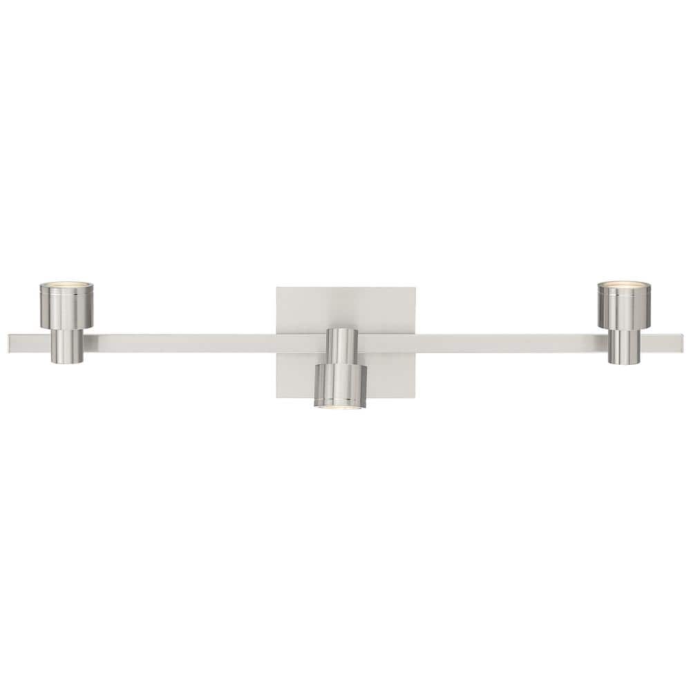Lincoln Brushed Steel 3-Light LED Track Fixture