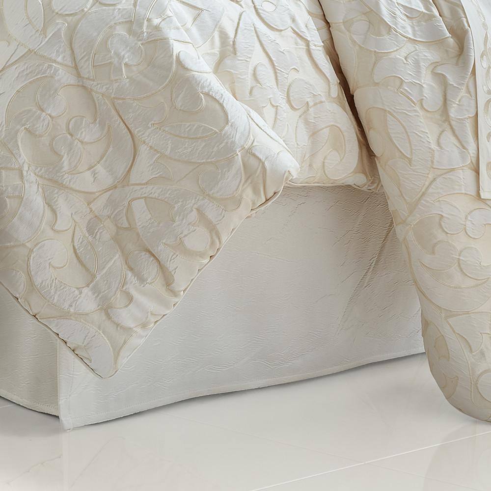 Ivory Queen Microfiber Reversible Comforter Set with Textured Accent