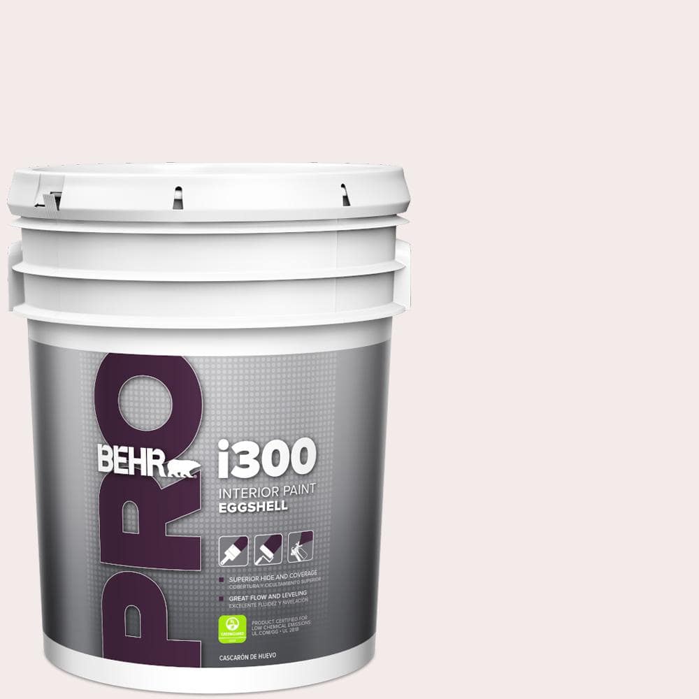 BEHR PRO 5 gal. #680C-1 Wispy Pink Eggshell Interior Paint PR33005 - The Home  Depot