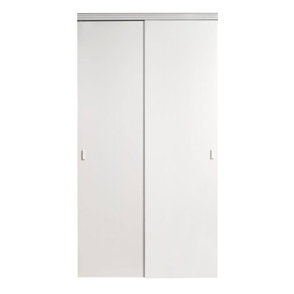 48 in. x 84 in. Smooth Flush Solid Core Primed MDF Interior Closet Sliding Door with Matching Trim price history on PriceWatchPro