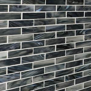 Ivy Hill Tile Amber Sky Blue 4 in. x 0.24 in. Polished Glass Wall ...