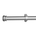 48 in. to 88 in. L 1 in. Single Wall Curtain Rod with End Cap Finials in Metal Steel