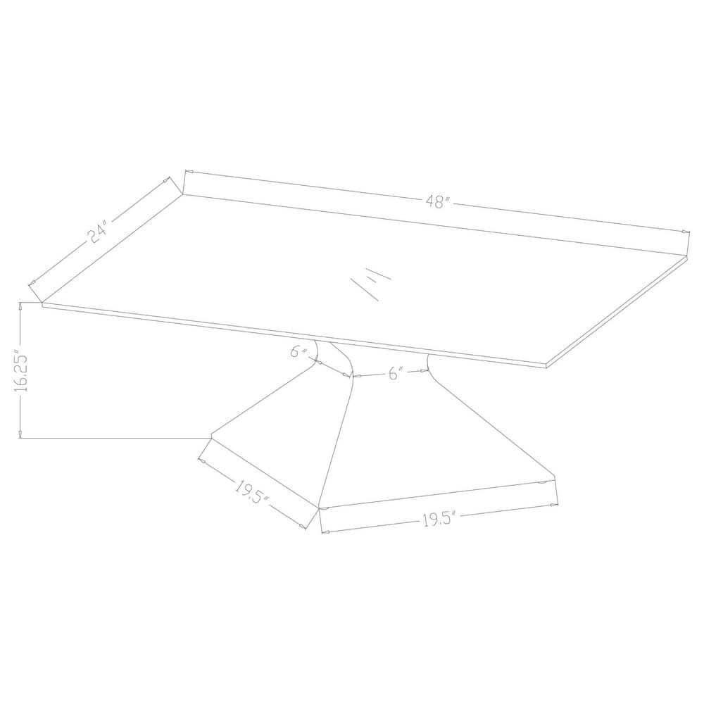 Jenny Rectangular Glass Top Stainless Steel Coffee Table