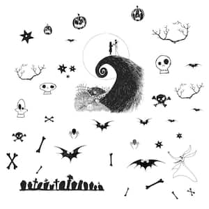 Black and White and Grey the Nightmare Before Christmas Jack and Sally Wall Decals