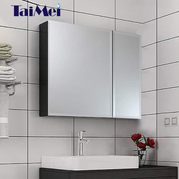 Taimei 30 In X 26 Frameless, Bathroom Medicine Cabinets Recessed Home Depot