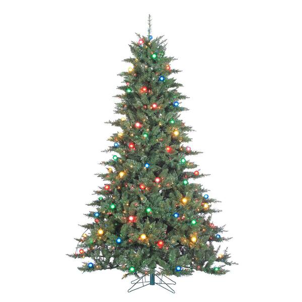 Sterling 7.5 ft. Pre-Lit Indoor Reno Pine Artificial Christmas Tree with 750 Multicolored UL Lights and 1835 Tips