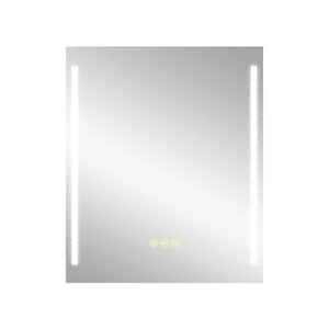 30 in. W x 36 in. H Rectangular Frameless Anti-Fog Wall Mounted LED Light Bathroom Vanity Mirror in Silver