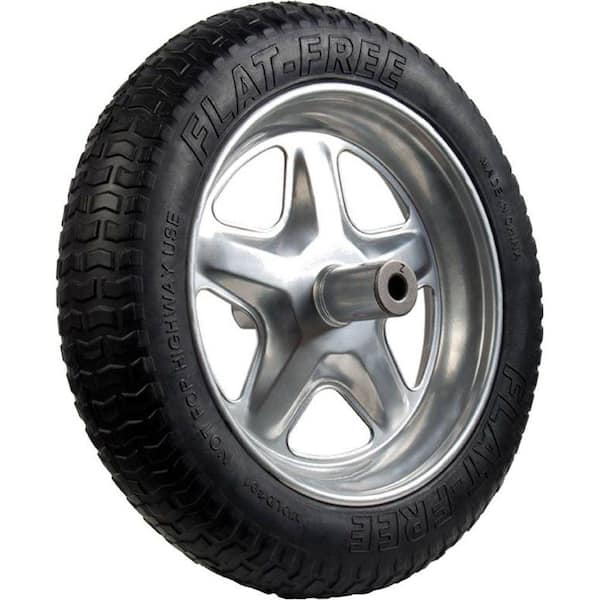 16" Flat Free Wheelbarrow Wheel and Tire 