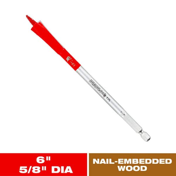 5/8 in. x 6 in. Demo Demon Spade Bit for Nail-Embedded Wood