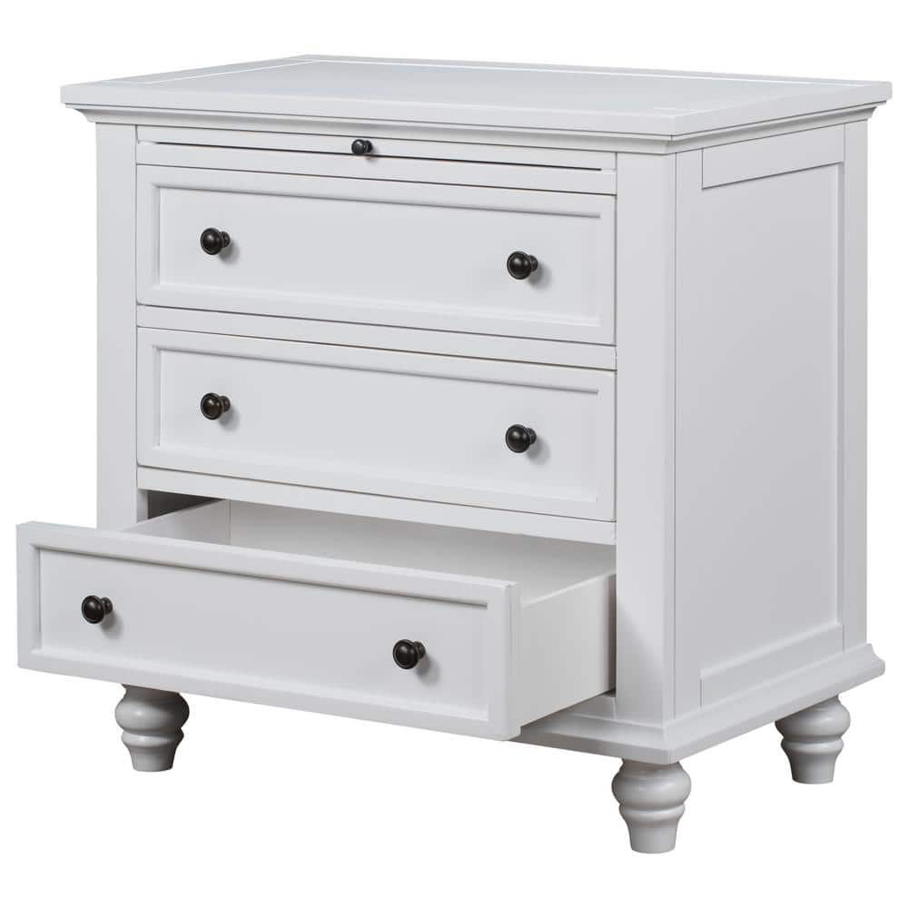 28 in. W x 16.9 in. D x 28.1 in. H Bathroom White Linen Cabinet price history on PriceWatchPro