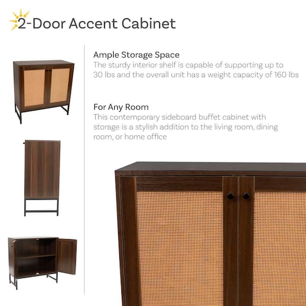 Sunnydaze Decor Brown 1-Shelf Office Cabinet