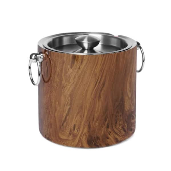Portable 7 in. Built-In Stainless Steel Brown Beverage Tubs