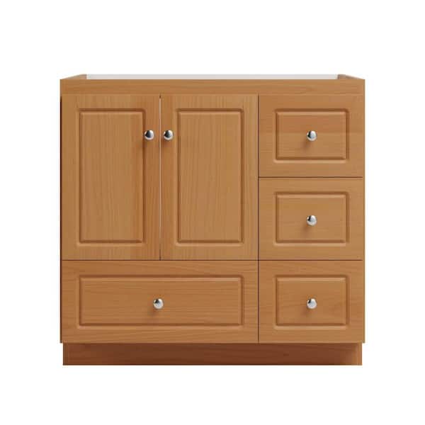 Simplicity by Strasser Ultraline 36 in. W x 21 in. D x 34.5 in. H Bath Vanity Cabinet without Top in Natural Alder