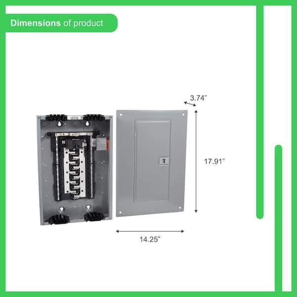 Square D Homeline 100 Amp 20-Space 40-Circuit Indoor Main Breaker Qwik-Grip Plug-On Neutral Load Center with Cover - Value Pack