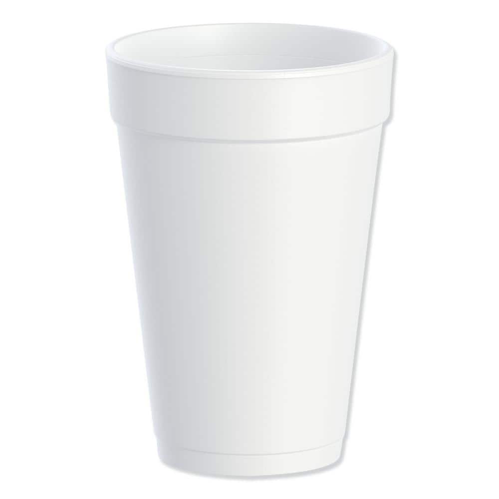Dart 16 Ounce Drink Foam Cups, White - 1000 count