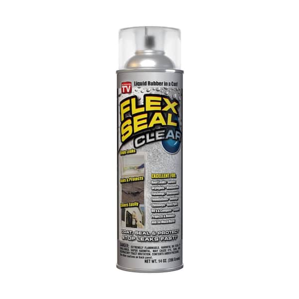 FLEX SEAL FAMILY OF PRODUCTS 14 Ounce Flex Seal Clear Aerosol Liquid Rubber Sealant Coating Spray Paint