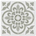 Villa Lagoon Tile Tulips B Ice 8 In. X 8 In. Cement Handmade Floor And ...