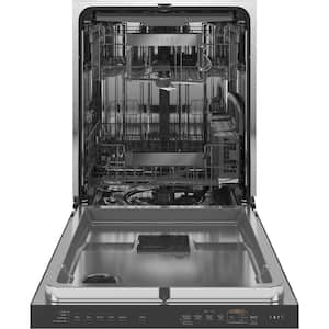 24 in. Built-In Top Control Platinum Glass Dishwasher w/Stainless Steel Tub, 3rd Rack, 39 dBA