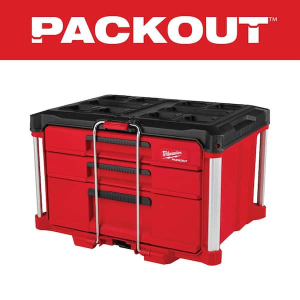 PACKOUT 22 in. Modular 3-Drawer Multi Drawer Tool Box with Metal Reinforced Corners and 50 lbs. Capacity