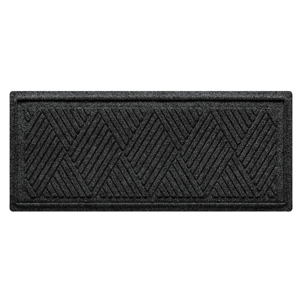Waterhog Diamonds 15 in. x 36 in. PET Polyester Indoor Outdoor Boot Tray Charcoal price history on PriceWatchPro