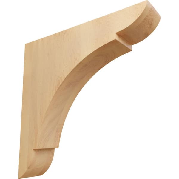 Ekena Millwork 1-3/4 in. x 8 in. x 8 in. Red Oak Medium Olympic Bracket