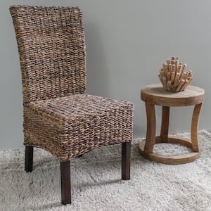 Arizona Mohogany Abaca Weave Dining Chairs with Mahogany Hardwood Frame (Set of 2)