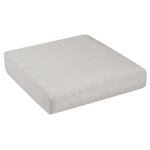 SORRA HOME Sunbrella Essential Flax Rectangle Outdoor Seat Cushion