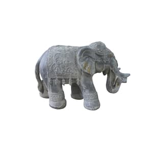 Magnesium Elephant Statue in Antique Grey