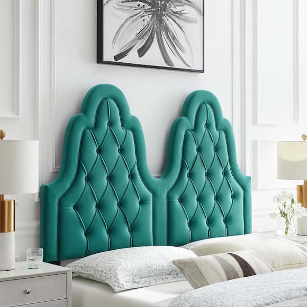 Modway Augustine Tufted Performance, Teal Upholstered King Headboard