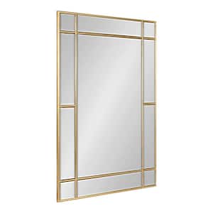 Westgate 30 in. H x 20 in. W Glam Rectangle Framed Gold Wall Mirror