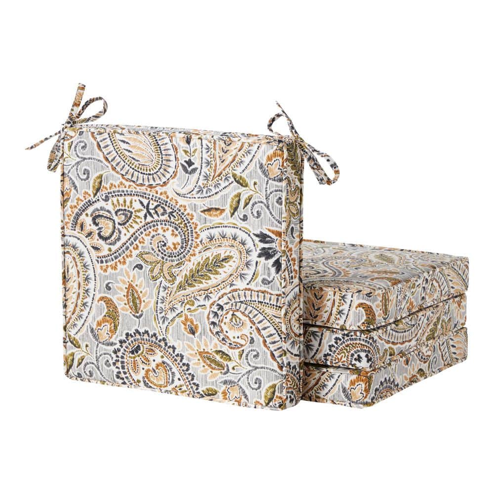 18 in. x 18 in. Arctic Paisley Square Outdoor Dining Seat Cushion (4-Pack) price history on PriceWatchPro