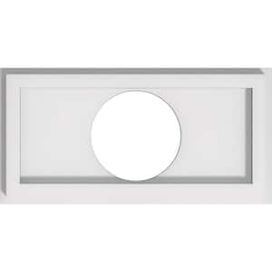 1 in. P X 12 in. W X 6 in. H X 4 in. ID Rectangle Architectural Grade PVC Contemporary Ceiling Medallion