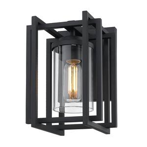Tribeca 1-Light Natural Black (UV) Outdoor Wall Lantern Sconce