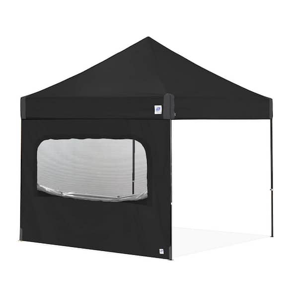 E-Z UP 10 ft. x 10 ft. Black Light Duty Sidewalls with Mesh Windows and Straight Leg