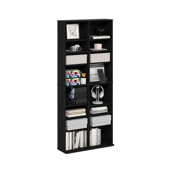Furinno JAYA Americano 16-Shelf Multimedia Media Storage Tower