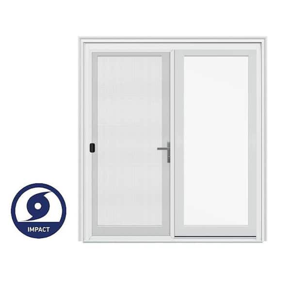 JELD-WEN 72 in. x 80 in. F4500 Left-Hand/Inswing Primed Fiberglass