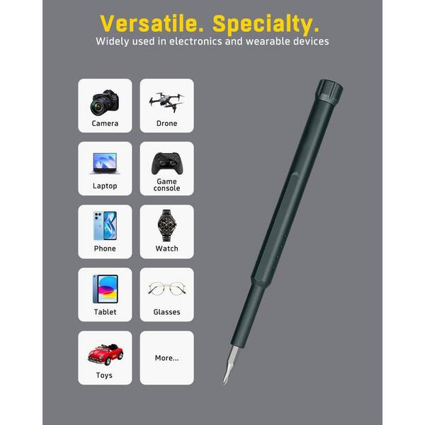 HOTO 25-in-1 Electric Precision Screwdriver Set - Magnetic Repair Kit For Electronics & Phones
