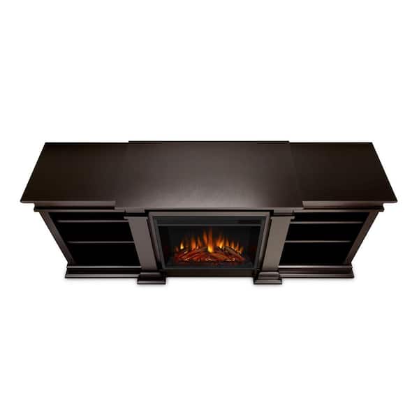 Real Flame Fresno 72 in. Media Console Electric Fireplace in Dark