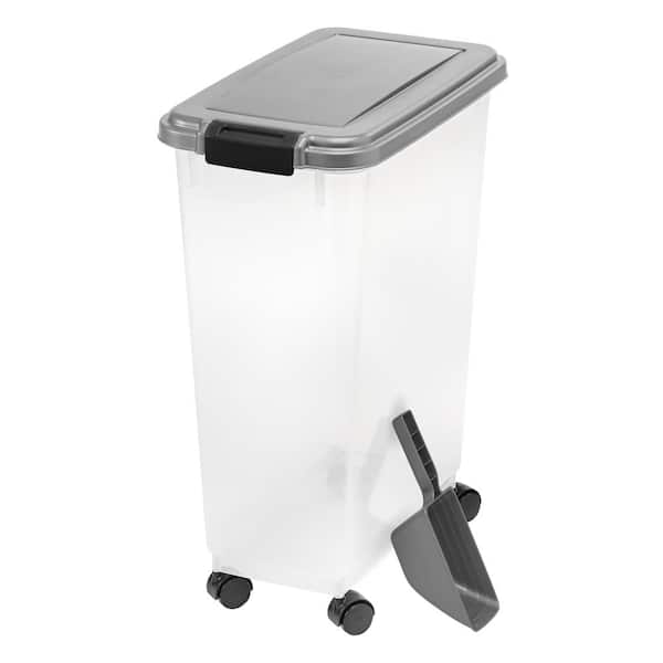 IRIS 47 Qt. Airtight Pet Food Container in Chrome 301045 - The