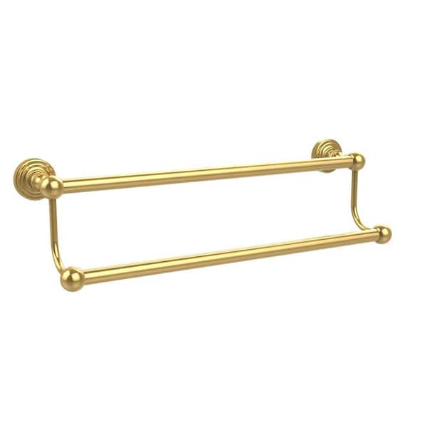 Allied Brass Waverly Place Collection 30 in. Double Towel Bar in Polished Brass