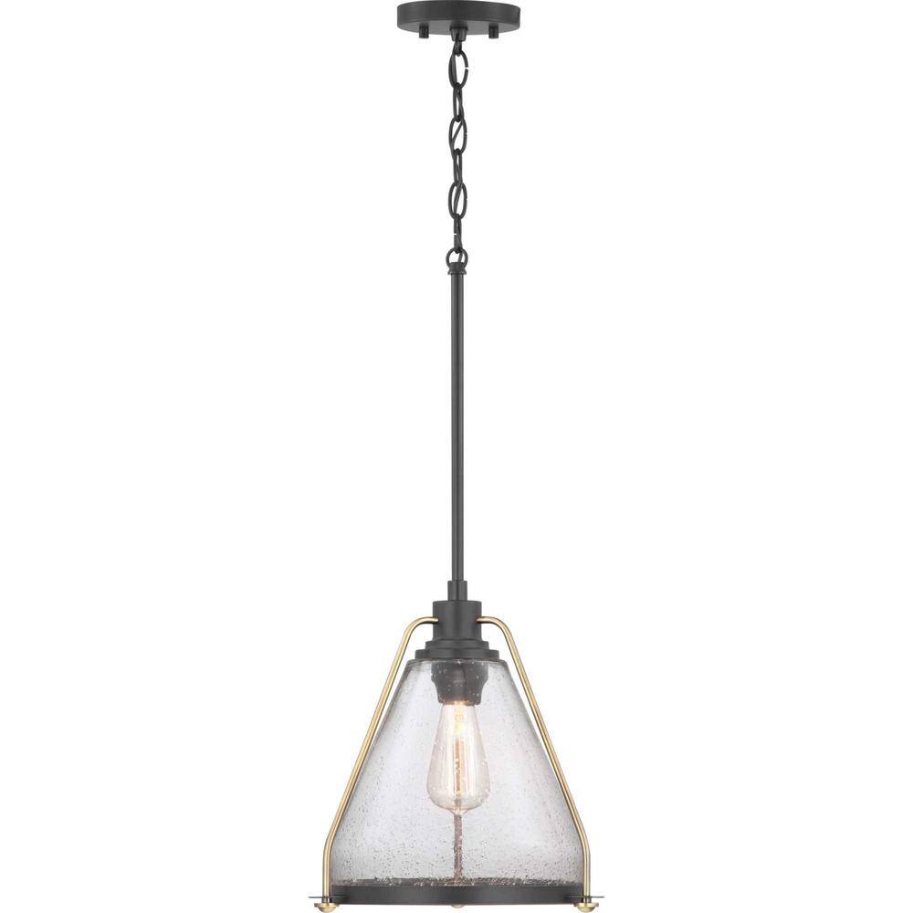 Antique Bronze Geometric Glass LED Pendant Light