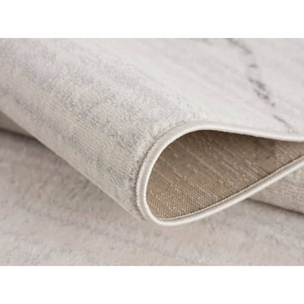 Savannah 2' x 7' (Exact Size: 2'3" x 7') Abstract Indoor Runner Rug, Beige Grey, Contemporary