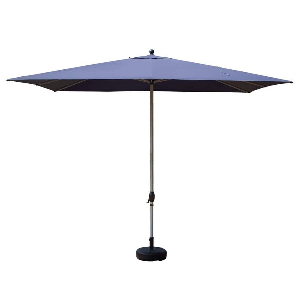 11 ft. Aluminum Rectangular Market Patio Umbrella in Navy Blue with Crank Lift and Tilt UV Resistant, Base Not Included price history on PriceWatchPro