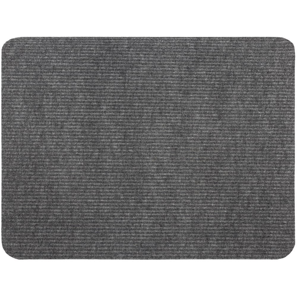 Mohawk Home Striped Utility Mat Brown Indoor/Outdoor 36 in. x 48 in. Utility Door Mat